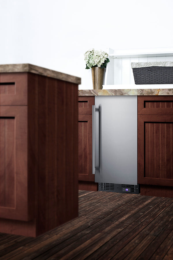 15" Wide Frost-free Freezer for Built-in or Freestanding Use, with Reversible Stainless Steel Door and Lock (Model SCFF1