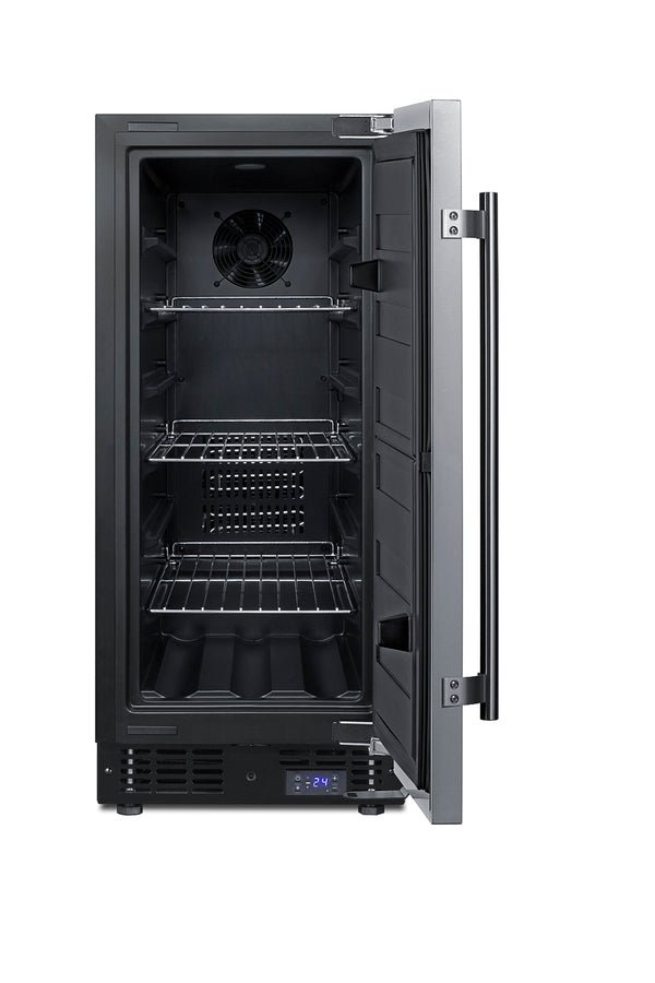 15" Wide Frost-free Freezer for Built-in or Freestanding Use, with Reversible Stainless Steel Door and Lock (Model SCFF1