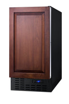 ADA compliant 18" wide frost-free freezer in black for built-in or freestanding use, with integrated door frame for over