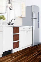 Accucold 18" Wide Frost-free Freezer in Black for Built-in or Freestanding Use, with Integrated Door Frame for Overlay Panels (Model SCFF1842IFLHD)