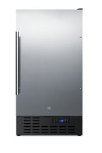 Accucold 18" wide frost-free freezer built-in or freestanding use, with SS door, black cabinet, lock, and digital thermostat (Model SCFF1842SSLHD)