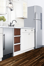 18" wide frost-free freezer built-in or freestanding use, with SS door, black cabinet, lock, and digital thermostat (Model SCFF1842SS) - Set
