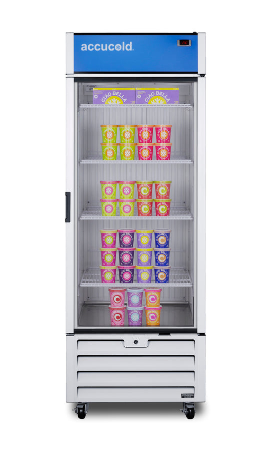 Full-sized glass door commercial display freezer (Model SCFF262GRH) - Full