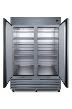 Commercial reach-in freezer in stainless steel - Open