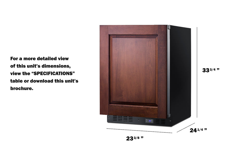 Accucold Frost-free built-in undercounter all-freezer for residential use, with factory installed icemaker, panel-ready door, and (Model SCFF53BIFIM)