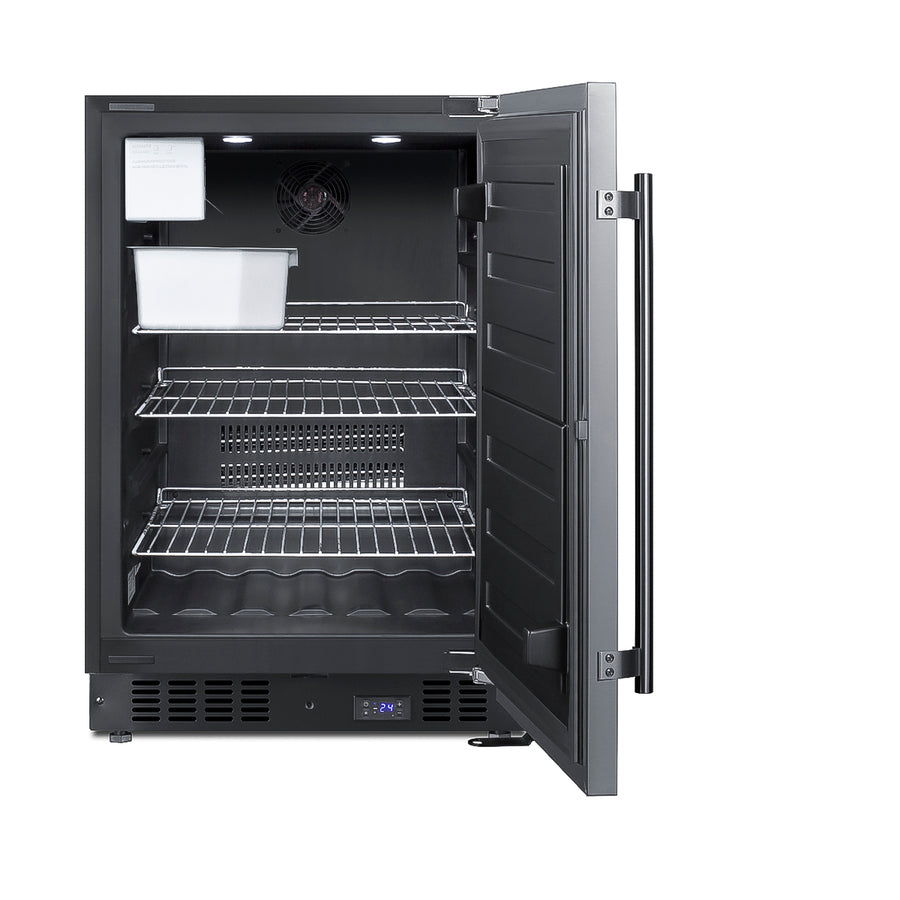 Frost-free built-in undercounter all-freezer for residential use, with icemaker, digital thermostat, stainless steel doo Main image