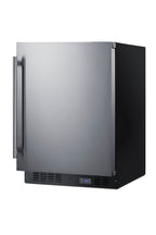 Accucold Frost-free built-in undercounter all-freezer for residential use, with icemaker, digital thermostat, stainless steel doo (Model SCFF53BSSLHD)