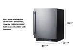 Accucold Frost-free built-in undercounter all-freezer for residential use, with icemaker, digital thermostat, stainless steel doo (Model SCFF53BSSLHD)