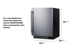 Accucold Frost-free built-in undercounter all-freezer for residential or commercial use, with digital thermostat, stainless steel (Model SCFF53BSS)