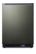 Accucold Frost-free built-in undercounter all-freezer for residential use, with icemaker, black stainless steel door, horizontal (Model SCFF53BXKSHHIMLHD)