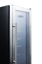 Accucold 12" wide built-in undercounter commercial beverage center with lock, digital thermostat, and LED lighting (Model SCR1225BLHD)