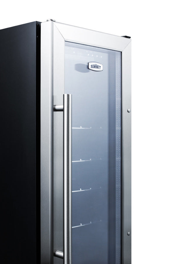 Accucold 12" wide built-in undercounter commercial beverage center with lock, digital thermostat, and LED lighting (Model SCR1225BLHD)