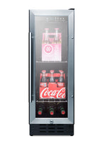 Accucold 12" wide built-in undercounter commercial beverage center with lock, digital thermostat, and LED lighting (Model SCR1225BLHD)