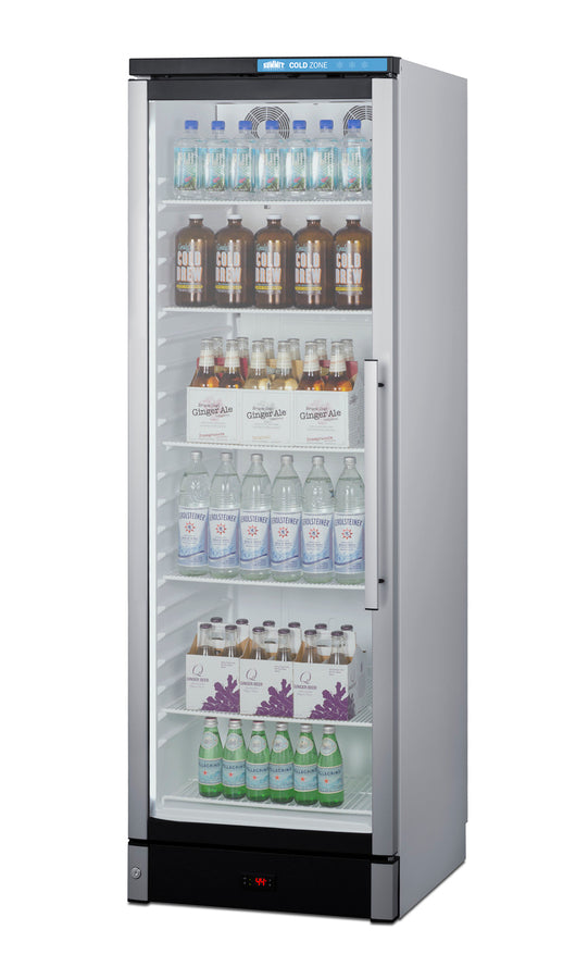 Accucold Commercial glass door beverage center with lock and left hand door swing – SCR1301LHD