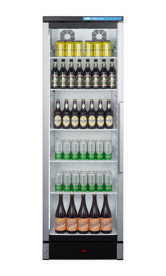 Accucold Commercial glass door beverage center with lock and left hand door swing – SCR1301LHD