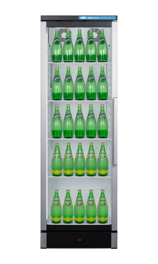 Accucold Commercial glass door beverage center with lock and left hand door swing – SCR1301LHD