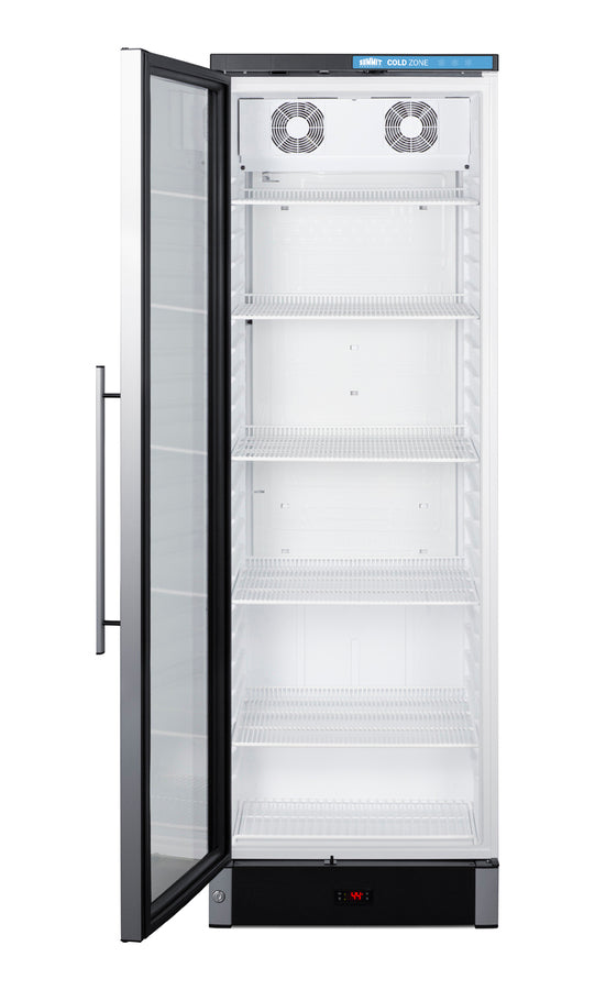 Accucold Commercial glass door beverage center with lock and left hand door swing – SCR1301LHD