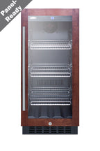 Accucold 15" Wide Built-in Undercounter Glass Door Beverage Cooler with Panel-ready Door Trim (Model SCR1536BGPNRLHD)