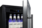 18" wide ADA compliant built-in undercounter glass door refrigerator with stainless steel wrapped cabinet, lock, and dig, ADA (Model SCR1841BCSSADA) - Detail