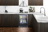 Built-in undercounter beverage refrigerator with seamless trimmed glass door, digital controls, lock, and stainless stee (Model SCR2466BCSS) - Set
