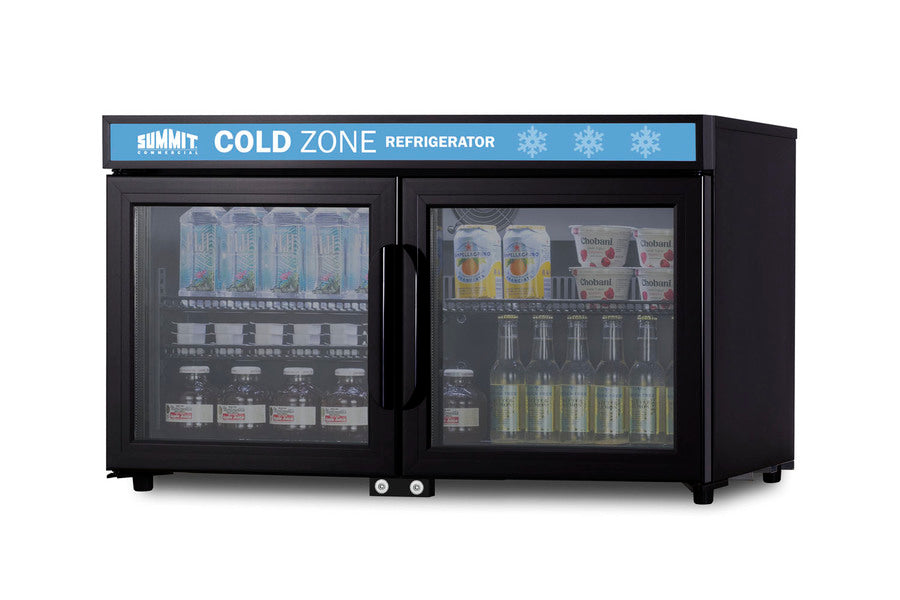 36" wide back bar countertop commercial beverage center with French doors and front lock Secondary image