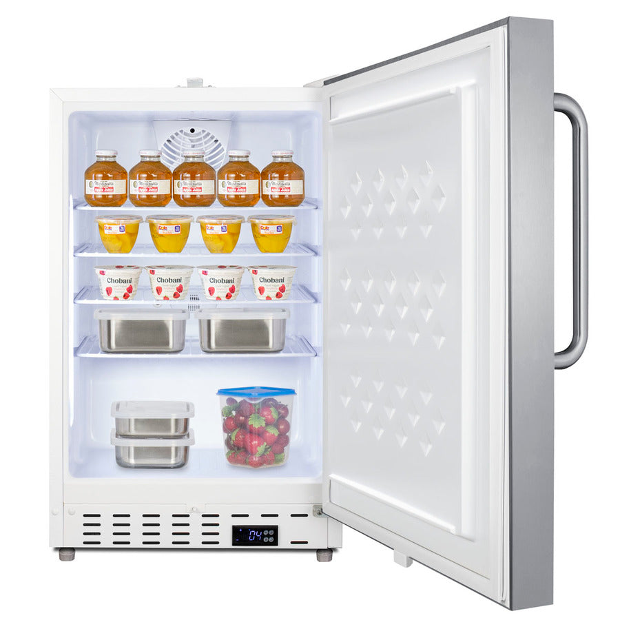 21" Wide Built-In Commercial All-Refrigerator, ADA Compliant - Full
