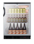 Accucold Commercial glass door built-in craft beer and wine refrigerator, Left Hinge – SCR600BGLBIDTPUBLHD