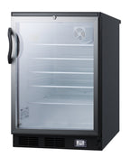 Accucold Commercially approved Nutrition Center series glass door all-refrigerator – SCR600BGLBINZ