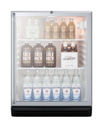 Accucold Commercially listed ADA compliant built-in undercounter beverage center with black – SCR600BGLBISHADA - Full