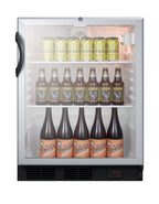 Accucold ADA compliant commercial glass door craft beer and wine refrigerator – SCR600BGLDTPUBADA