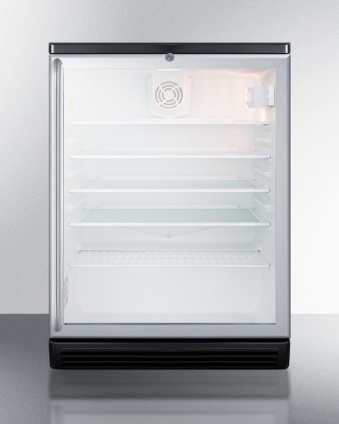 Accucold Commercially listed 5.5 cu.ft. counter height beverage center in a 24", Left Hinge – SCR600BGLSHLHD