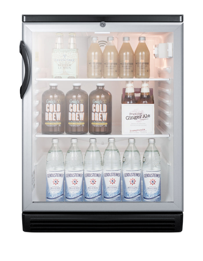 Accucold Commercially listed 5.5 cu.ft. counter height beverage center in a 24", Left Hinge, ADA – SCR600BGLADALHD