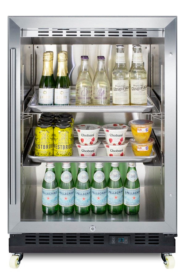 Accucold Built-in undercounter mini reach-in commercial beverage center w/SS interior, Left Hinge – SCR610BLRILHD