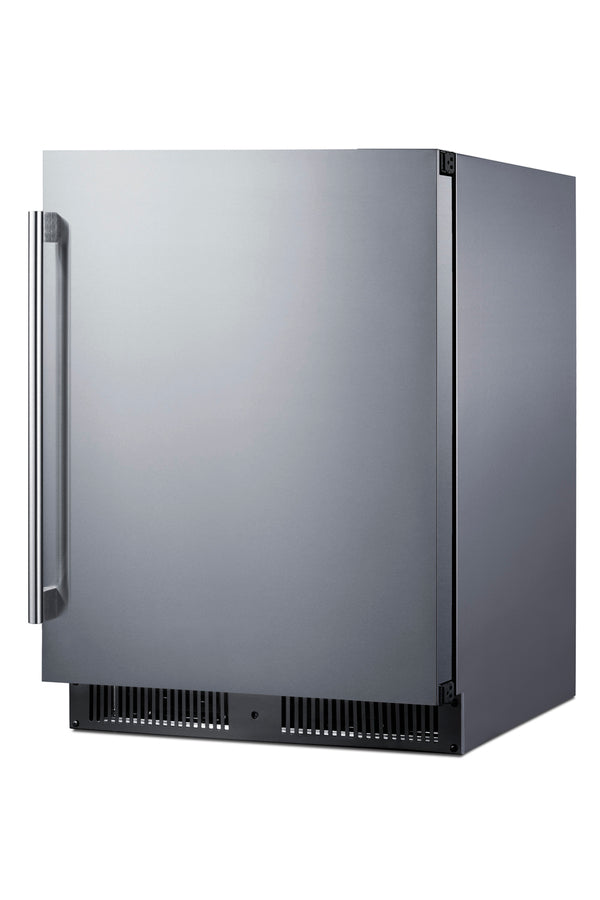Accucold Built-in undercounter all-refrigerator w/SS interior, lock, Left Hinge – SCR610BLSDCSSLHD