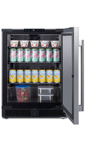 Accucold Built-in undercounter all-refrigerator w/SS interior, lock, Left Hinge – SCR610BLSDCSSLHD