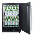 24" Wide Built-In Mini Reach-In Beverage Center with Dolly