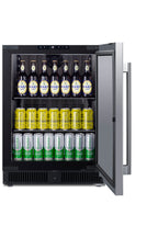 Accucold Built-in undercounter all-refrigerator with stainless steel interior, lock, Left Hinge – SCR610BLSDLHD