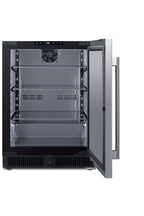 Accucold Built-in undercounter all-refrigerator with stainless steel interior, lock, Left Hinge – SCR610BLSDLHD