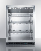 Accucold Built-in undercounter commercial beverage center w/SS interior, lock, Left Hinge – SCR610BLLHD