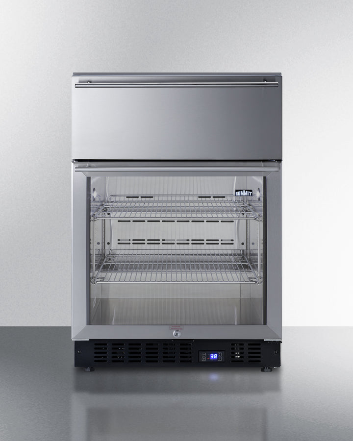 Accucold Commercially approved 4.76 cu.ft. undercounter beverage center with SS, Left Hinge – SCR615TDCSSLHD