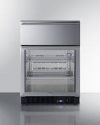Accucold Commercially approved 4.76 cu.ft. undercounter beverage center with SS, Left Hinge – SCR615TDCSSLHD