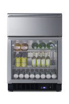 Accucold Commercially approved 4.76 cu.ft. undercounter beverage center with SS, Left Hinge – SCR615TDCSSLHD - Full