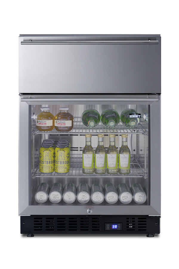 Accucold Commercially approved 4.76 cu.ft. undercounter beverage center with SS, Left Hinge – SCR615TDCSSLHD - Full