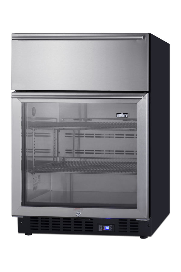 Accucold Commercially approved 4.76 cu.ft. undercounter beverage center with glass, Left Hinge – SCR615TDLHD