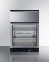 Accucold Commercially approved 4.76 cu.ft. undercounter beverage center with glass, Left Hinge – SCR615TDLHD