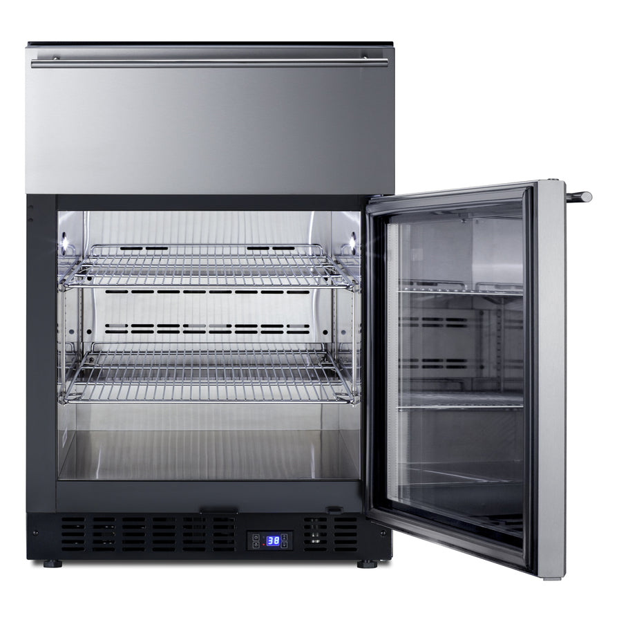 Accucold Commercially approved 4.76 cu.ft. undercounter beverage center with glass, Left Hinge – SCR615TDLHD