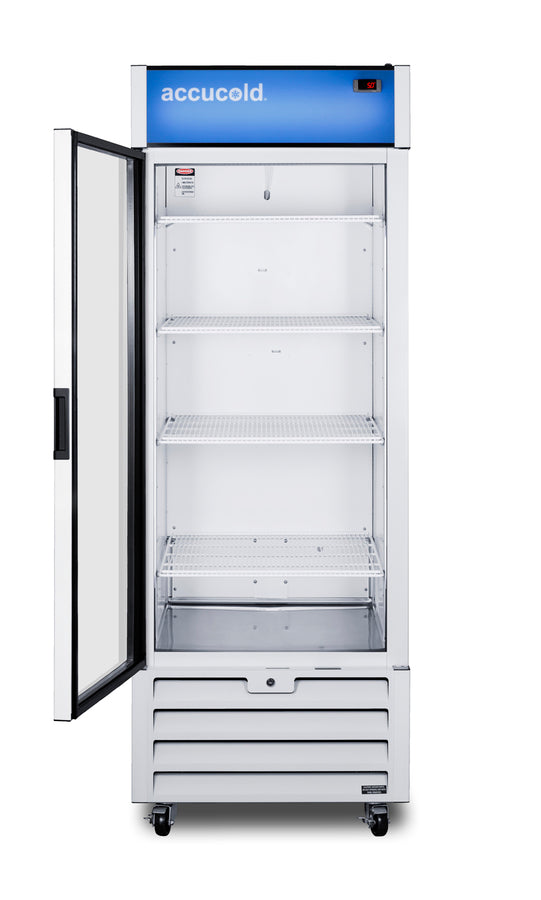 Accucold Full-sized glass door commercial beverage center (Model SCRR261GLH)