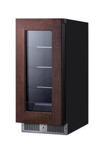 Accucold Shallow 18" deep 15" wide undercounter beverage center (Model SDHG1533PNR)
