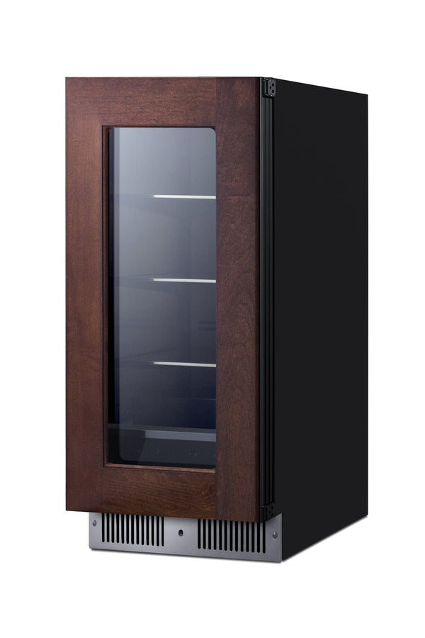 Accucold Shallow 18" deep 15" wide undercounter beverage center (Model SDHG1533PNR)