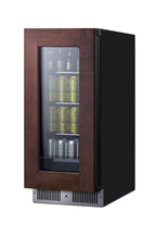 Shallow 18" deep 15" wide undercounter beverage center (Model SDHG1533PNRLHD)